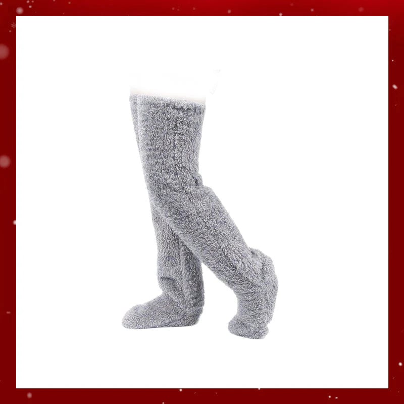🎄TikTok Christmas Sale -70% OFF💕Comfort Plush Fleece Knee Socks For Christmas❄️🎅