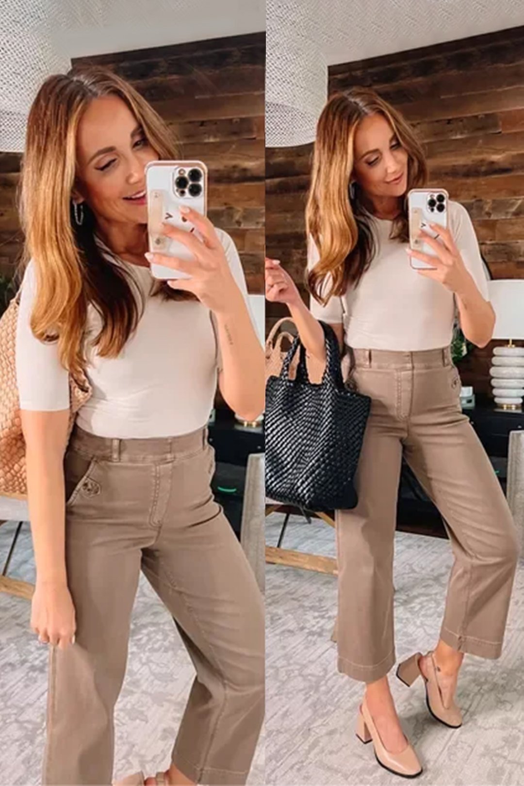 (Last Day Promotion 50% OFF) Stretch Twill Cropped Wide Leg Pants - BUY 2 FREE SHIPPING