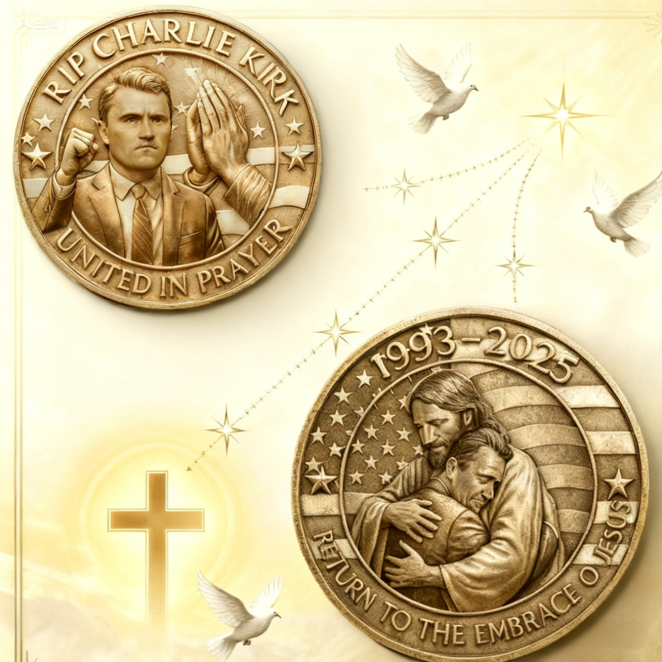 Limited Edition(🕯️RIP Charlie Kirk) — Collectible Memorial Coin (Only 3477 in stock)