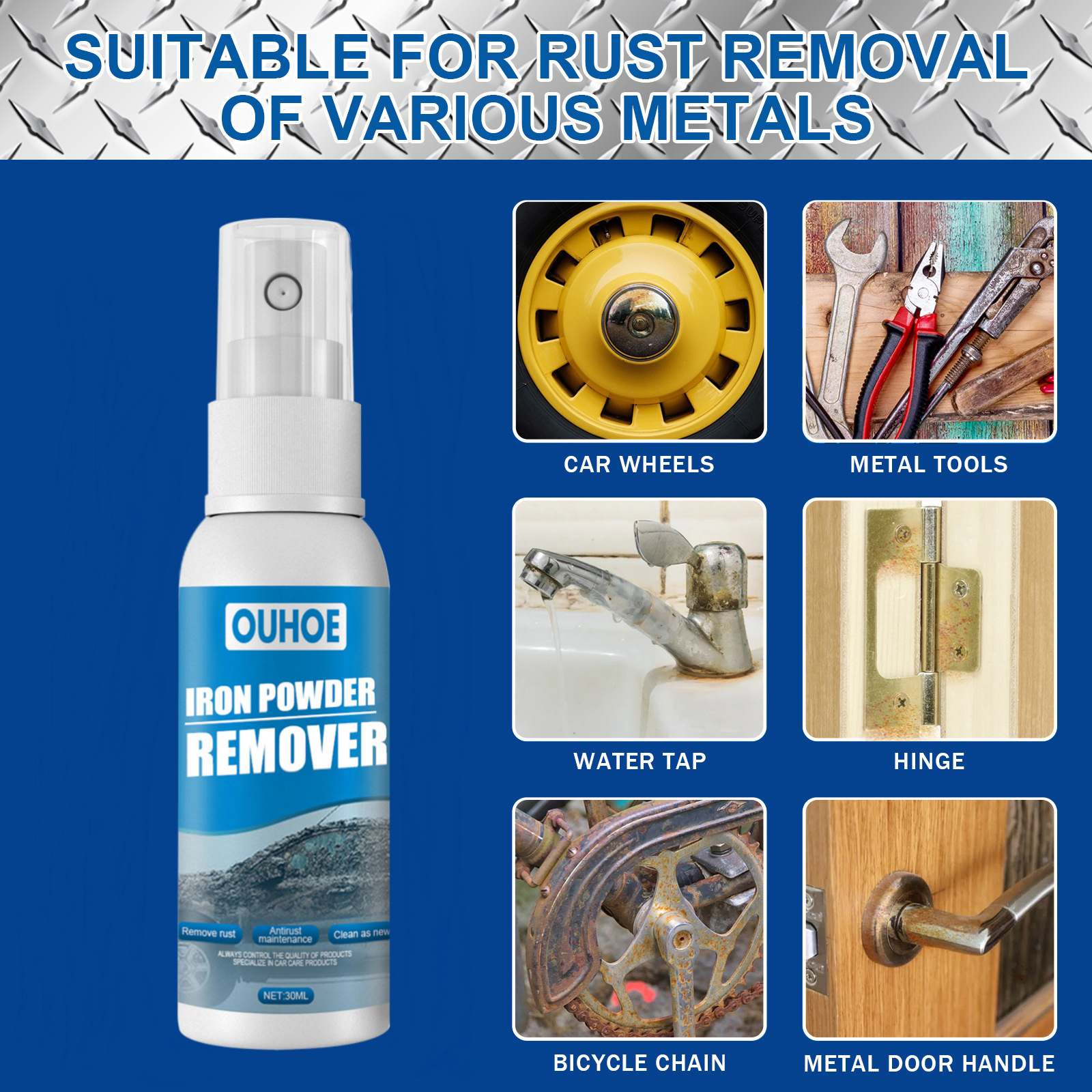 🔥Last Day Promotion 70% OFF🔥Car Rust Removal Spray-Buy 2 Get 1 Free