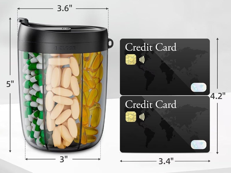 🔥Heißer Verkauf - 49% Rabatt💊Tragbarer Pillenspender Flasche