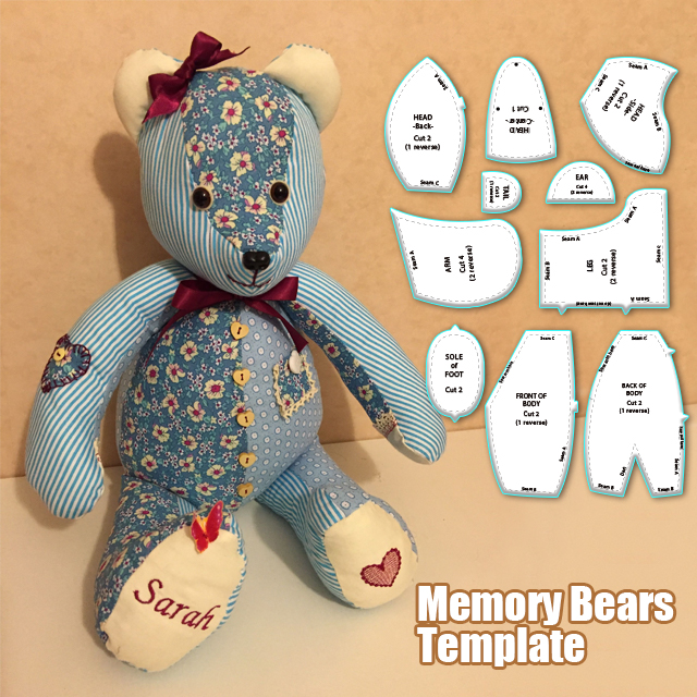 🔥50% OFF🔥Memory Bear Template Set(9 PCS)-With Instructions