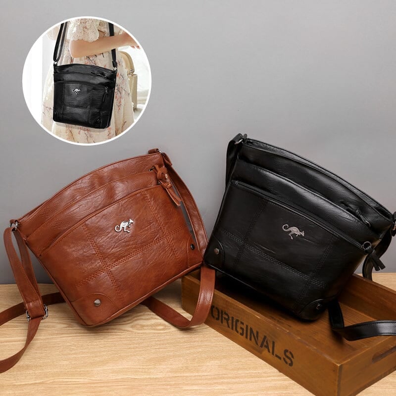 Last Day Promotion 70% OFF - 🔥Soft Leather Messenger Multi Pocket Large Capacity Shoulder Bag⚡Buy 2 Get Free Shipping