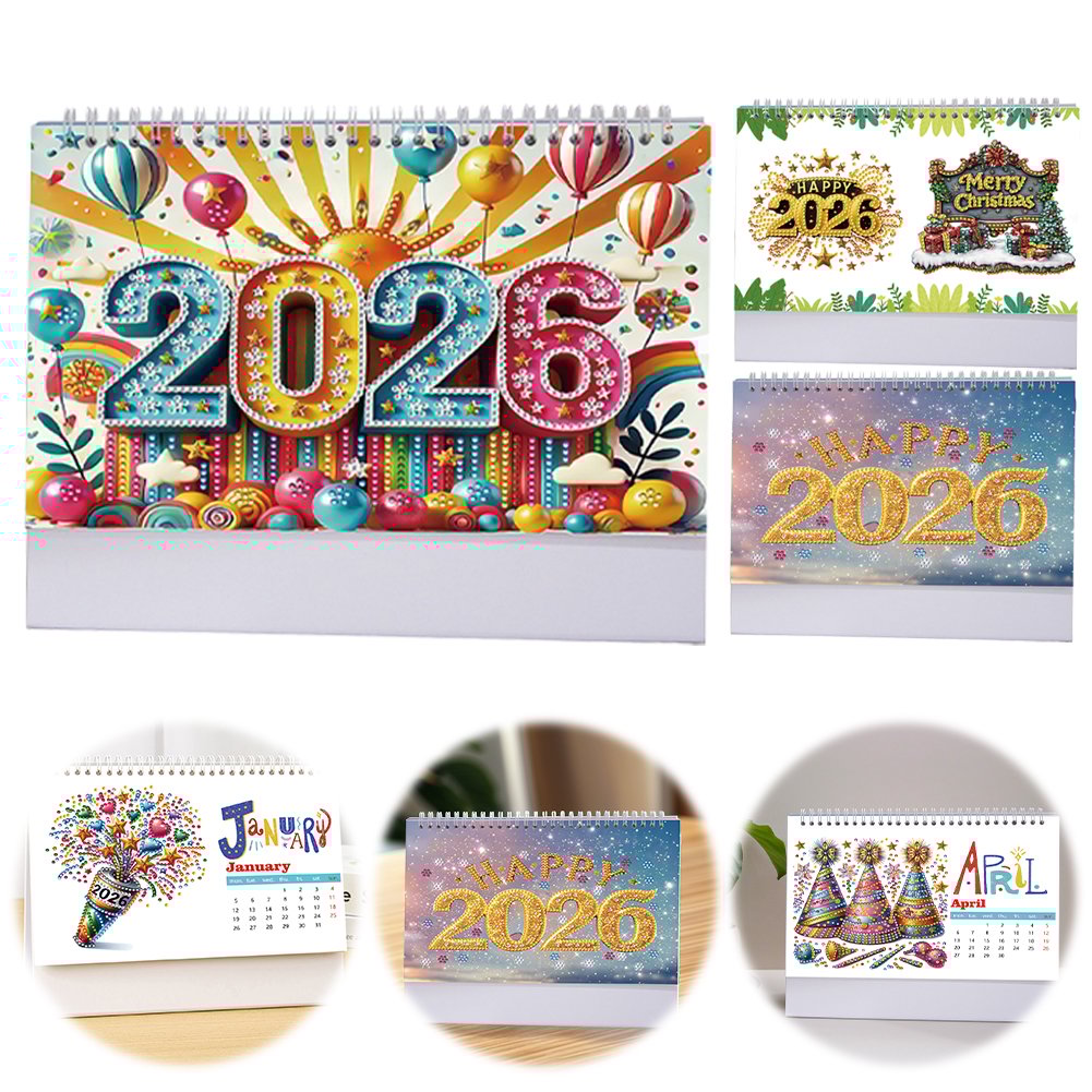 🔥Last Day Promotion 50% OFF🔥2026 DIY Special Shape Desktop Diamond Standing Calendar