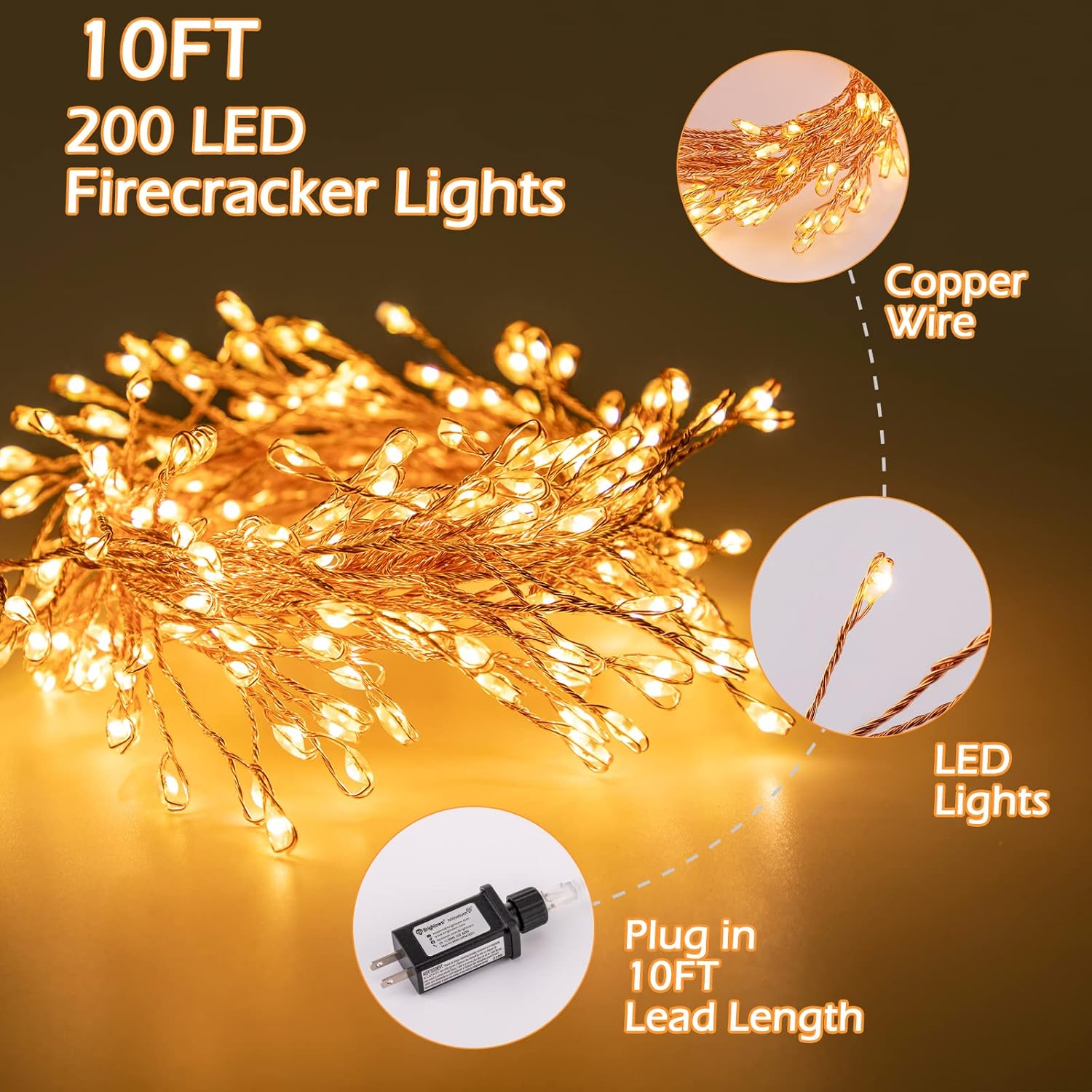 LED Copper Wire Firecracker Light String