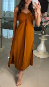 Women's Suspender Slit Long Top + Shorts Casual Suit