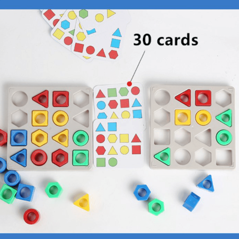 (🎅EARLY CHRISTMAS SALE-49% OFF)SHAPE MATCHING GAME COLOR SENSORY EDUCATIONAL TOY - Buy 2 Get EXTRA 5% OFF & FREE SHIPPING!