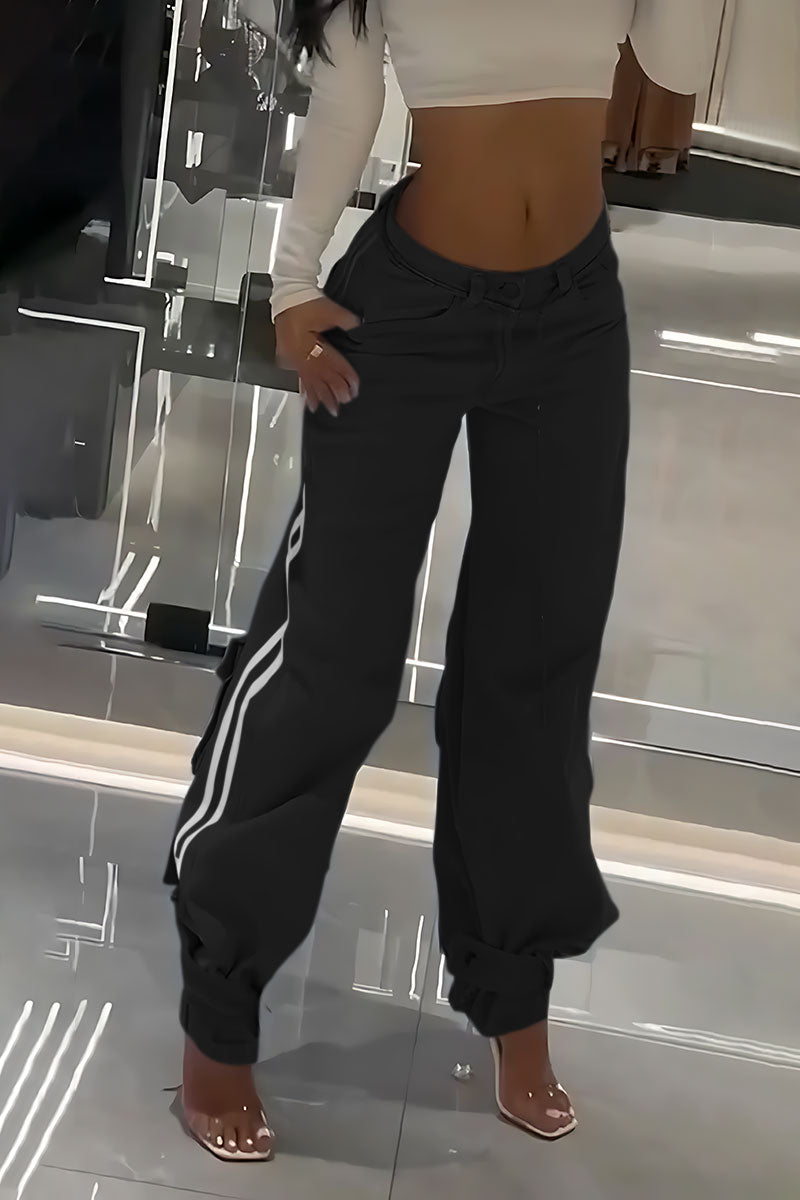Women's Striped Casual Commuter Jeans