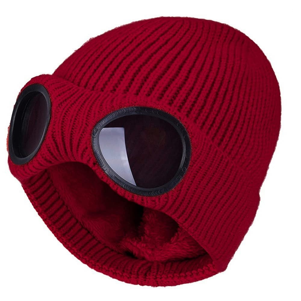 💥LAST DAY SALE 50% OFF💥Unisex Goggle Knitted Beanie Hat