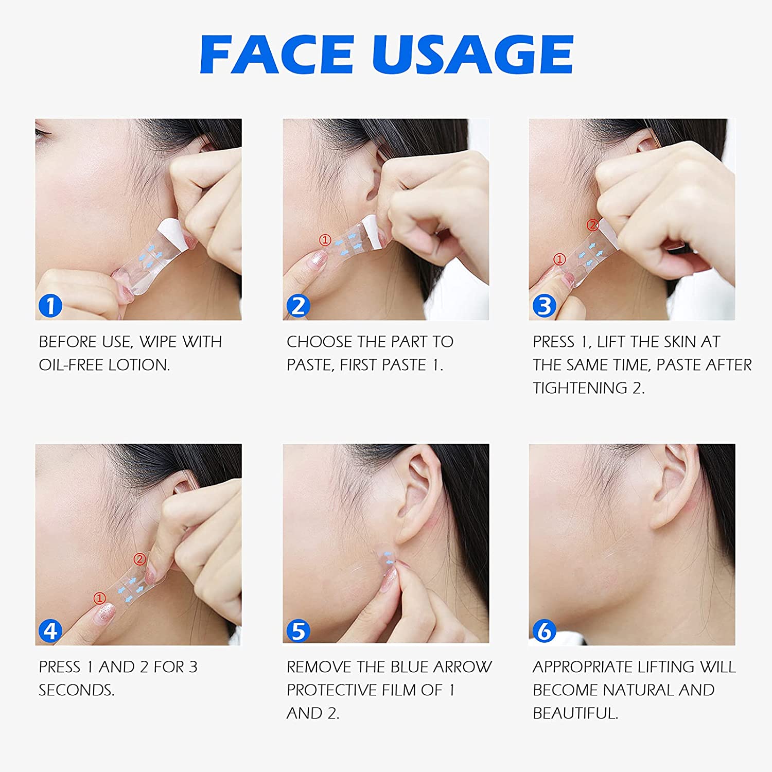 (💗Mother's Day Sale-40% OFF) Invisible Face Lifter Tape(10Pcs)-BUY 3 FREE SHIPPING