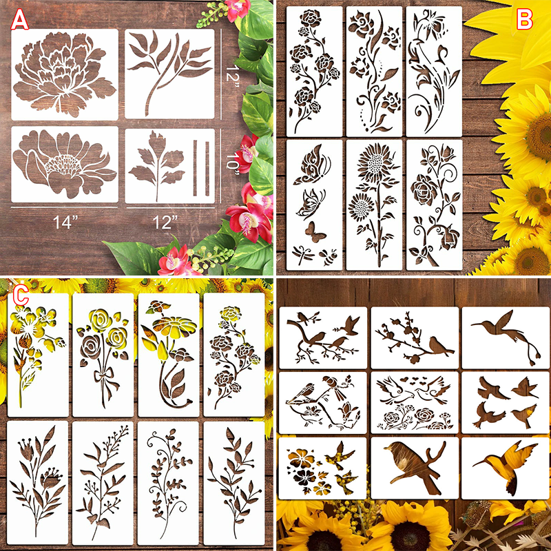 🔥Last Day 50% OFF🏡Garden Fence Large Flower Stencils🌻DIY Decoration