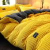 (🔥Big Sale)AB Sided Thicken Corduroy Velvet Winter Bedding Set Full Queen King Size Duvet Cover