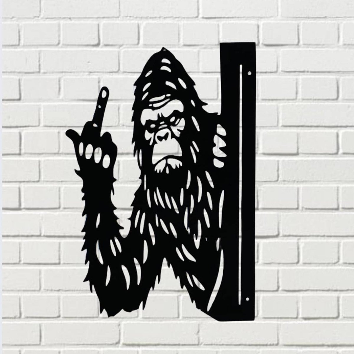 🔥Last Day: 49% Off!🤣Hilarious Bigfoot Middle-Finger Metal Yard Decor