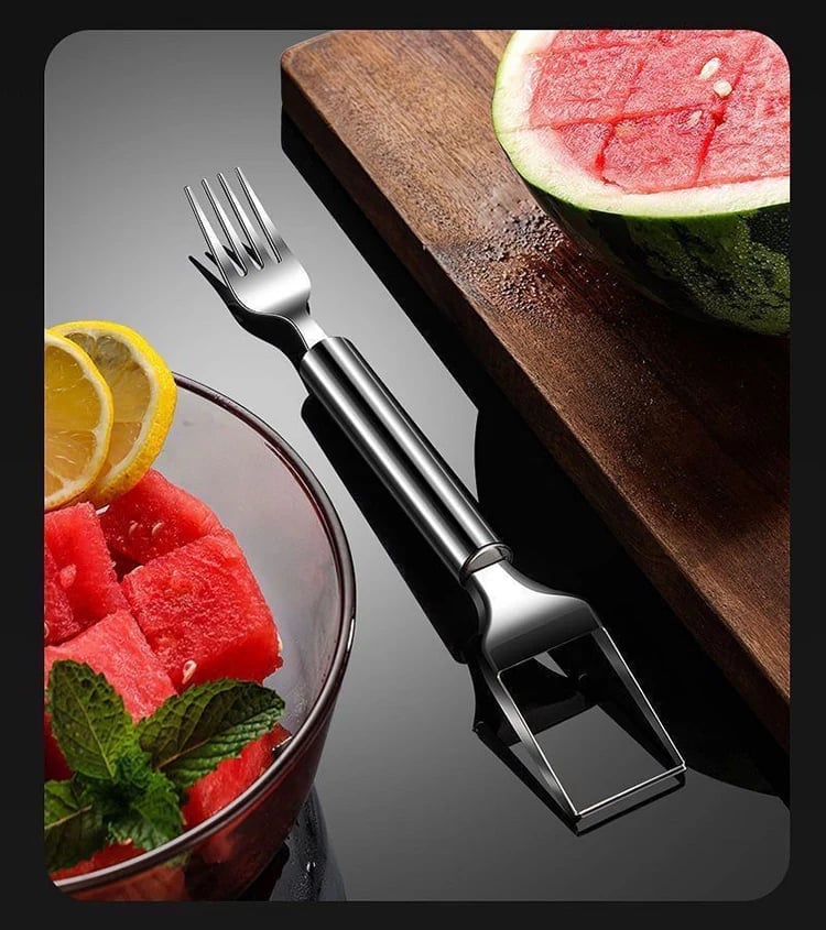 Last Day Promotion 70% OFF - 🍉2-in-1 Fruit Cutter & Fork – For Quick and Easy Fruit Serving!
