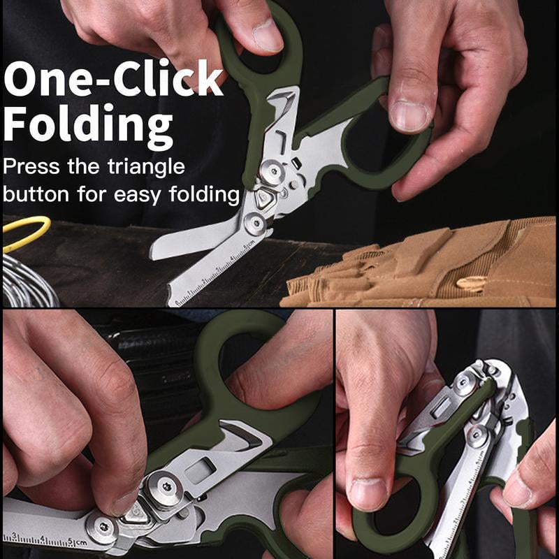 ✂️8 in 1 outdoor tactical scissors✂️Upgraded version multi-function folding rescue scissors