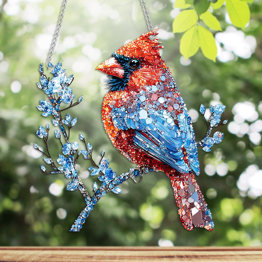 🐦❄️Cardinal Suncatcher Ornament