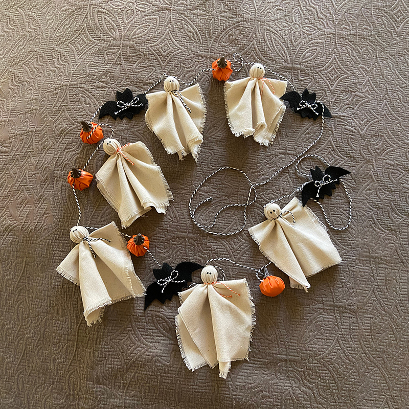 👻Handmade-Ghost Garland Halloween