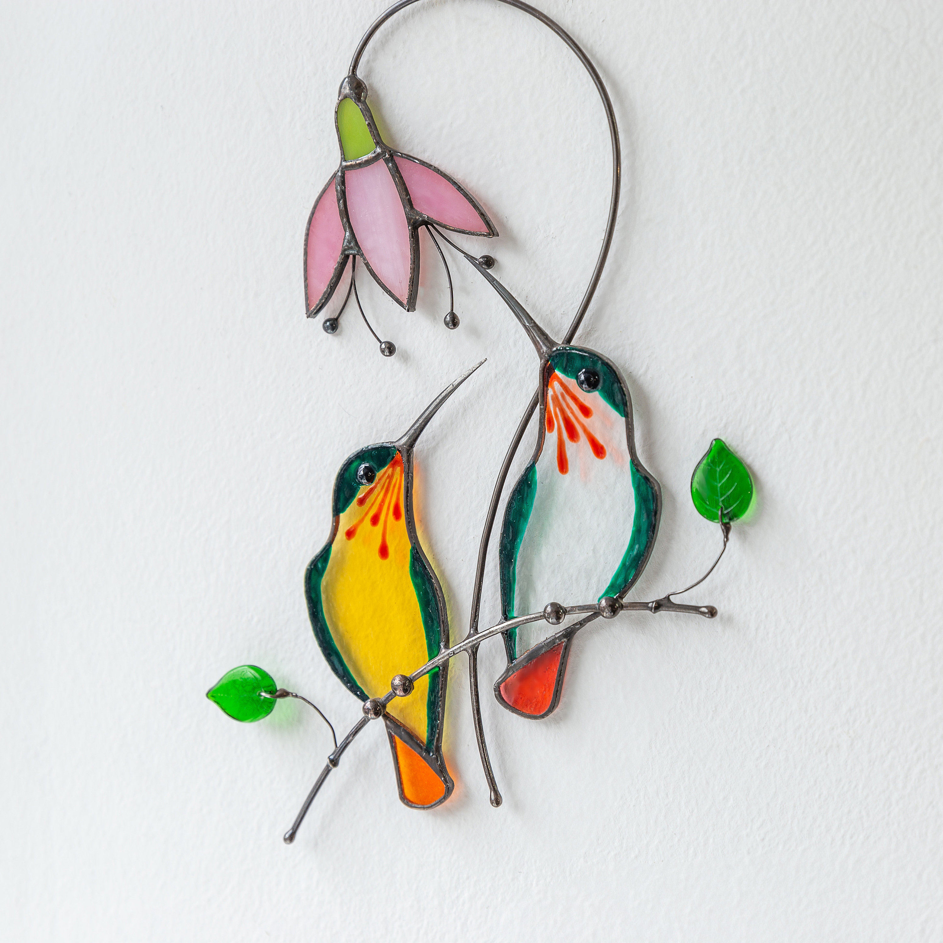 50% OFF- Hummingbird Stained Glass Window Hangings- Mothers Day Gift