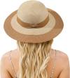 Beach Hat for Women, Wide Brim Sun Straw Hat for Women, Sun Hat Womens UPF 50+ UV Protection, Floppy Foldable Summer Hat