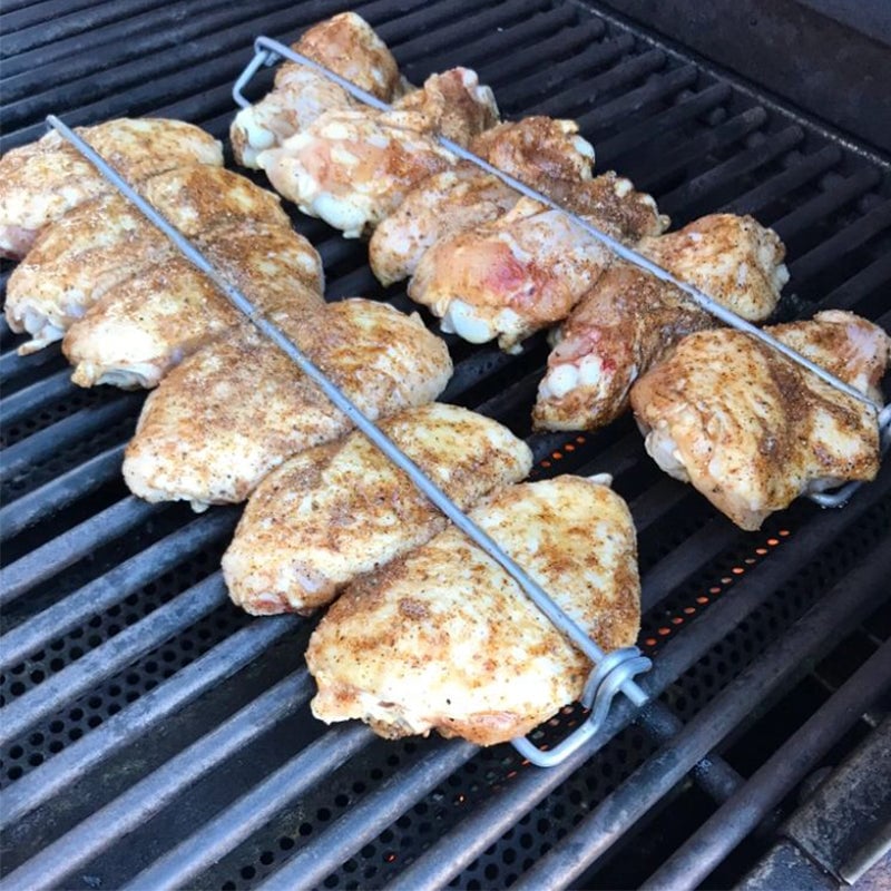 (🎄Christmas Flash Sale-50% OFF) Wing Rails make it easier to grill your chicken wings!