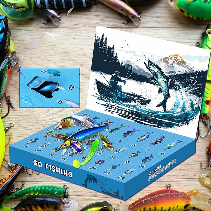 (🎄Early Christmas Sale - 49% OFF) 24 Days Christmas Countdown Fish Tackle Set🐟