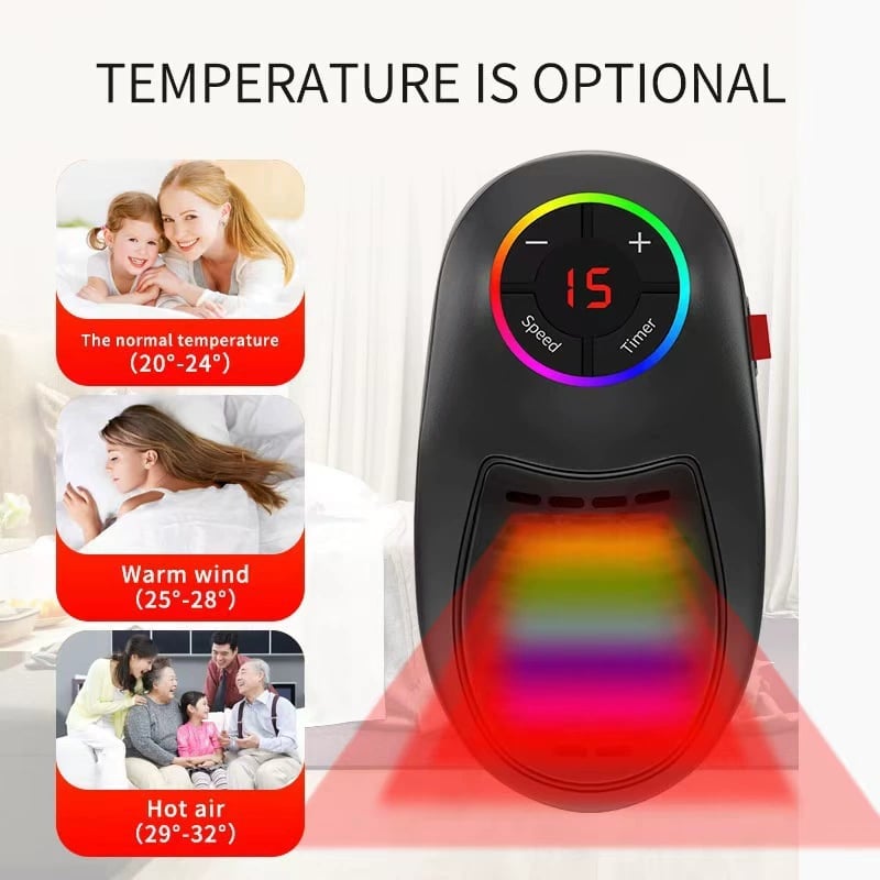 🎄TikTok Christmas Sale -70% OFF✨Remote Control Timing Color Lamp Heater🎅