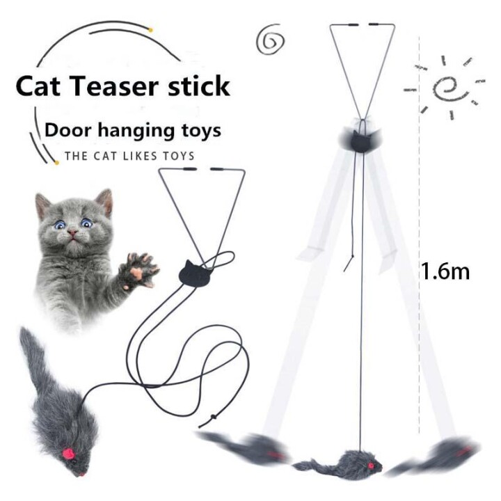 🔥Christmas Hot Sale & Buy 2 Get 1 Free - Hanging Door Bouncing Mouse Cat Toy