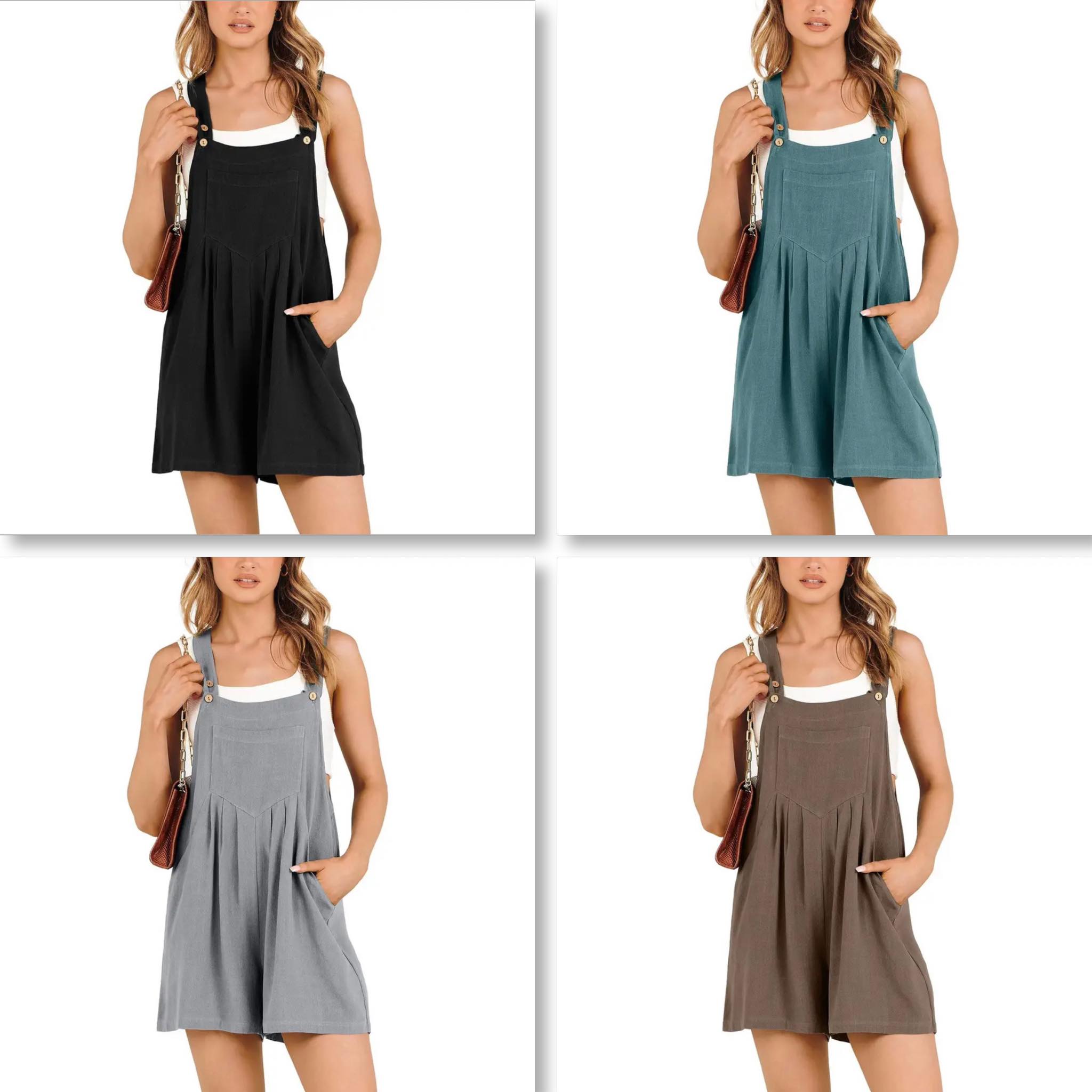 🎁LAST DAY 45% OFF🎁Casual Adjustable Strap Loose Bib Rompers