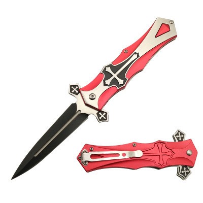 Spring-assisted folding knife. Perfect for hunting, camping.