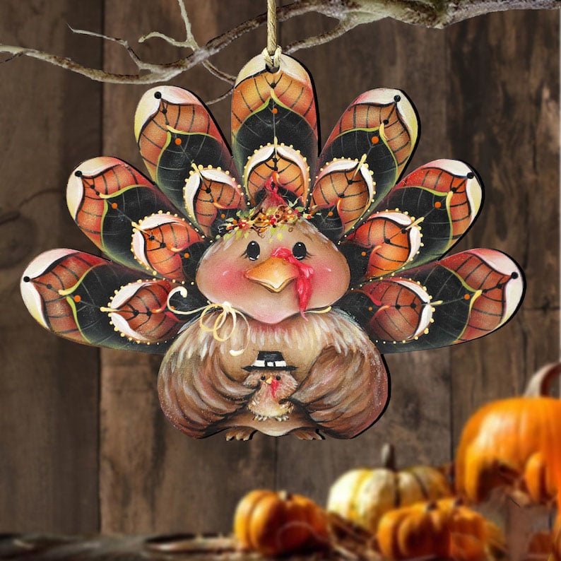🔥Hot Sale 49% OFF-🦃Turkey Wreath Door Hanger 🍂Thanksgiving  Decor