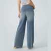 📢Letzter Tag: 49% Rabatt🏆Damen High-Waist Baggy Weite Bein Stretch Strick-Jeans – Bequeme Casual Denim