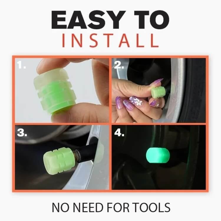 🎁TikTok Last Day Sale - 70% OFF🚗Glow-in-the-Dark Tire Caps 💡