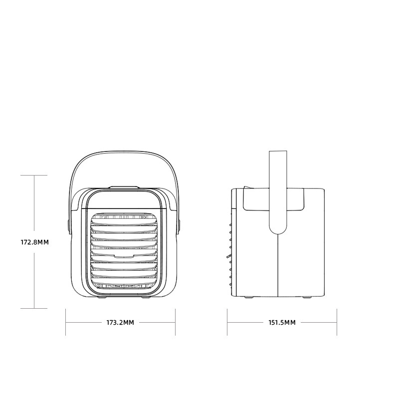 USB Charging Portable Desktop AC Ultra, Air Cooler, 3 Speed Levels for Home, Office, Bedroom