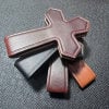 ✝️ 𝐈𝐃𝐎𝐋𝐈𝐙𝐄𝐈𝐍𝐋𝐀𝐘® Cross Bookmark/Money Clip Grain Leather