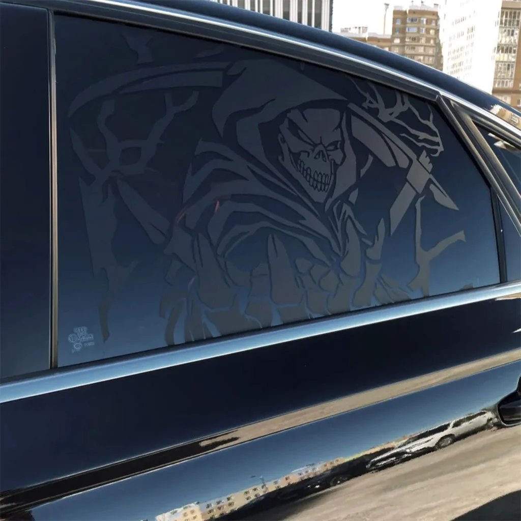 🎁TikTok Last Day Sale - 70% OFF🎉2 Pieces Skull Cool Car Window Stickers