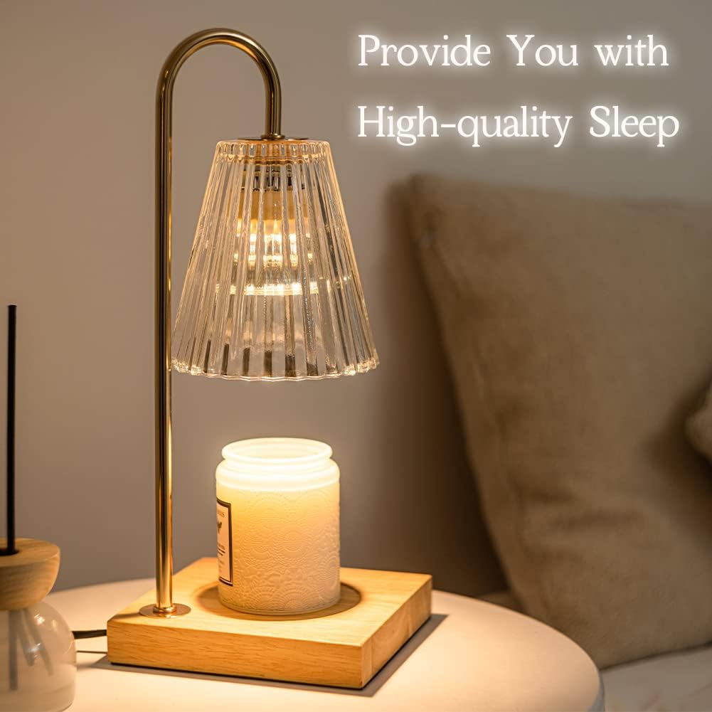 Candle Warmer Lamp, Electric Candle Lamp Warmer, Mothers Day Gifts for Mom, House Warming Gifts New Home Bedroom Decor Dimmable Wax Melt Warmer for Scented Wax with 2 Bulbs, Jar Candles