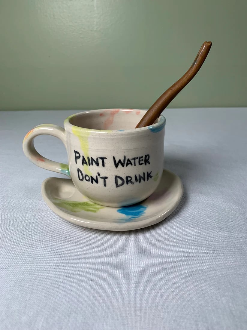 🎁TikTok Last Day Sale - 70% OFF🎨Paint Water Don't Drink-Artist Mug🍵
