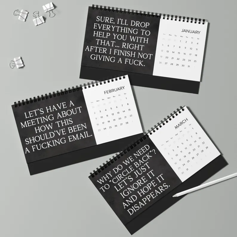 Funny 2025 Desk Calendar