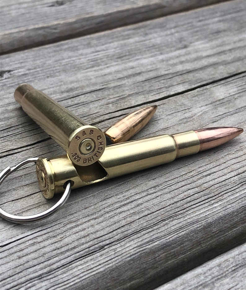 Genuine 303 British Bullet Keychain Beer Bottle Opener