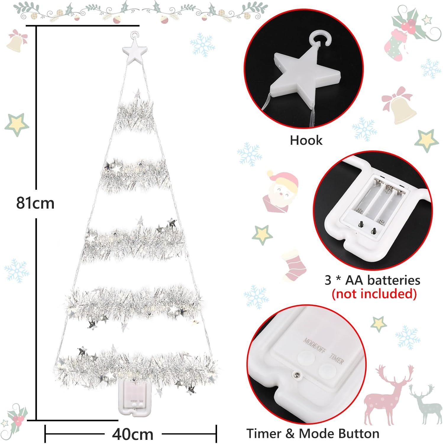 🎄TikTok Christmas Sale - 70% OFF✨LED Ladder Lights with Climbing Santa Claus