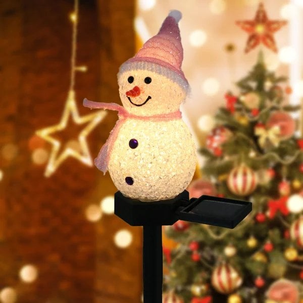(🌲Early Christmas Sale- 50% OFF) Waterproof solar snowman lamp