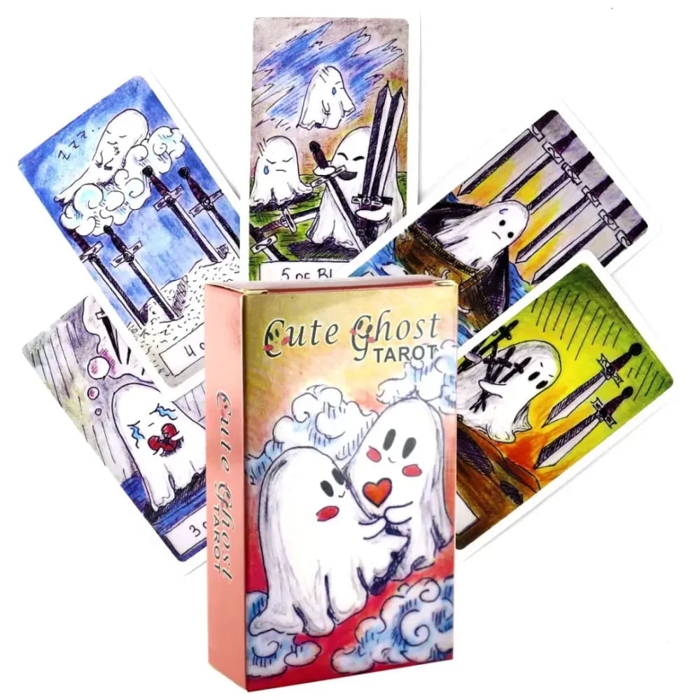 🎁TikTok Last Day Sale - 70% OFF🎃👻 Ghost Tarot Card (Comes with a free tarot card pouch upon purchase)