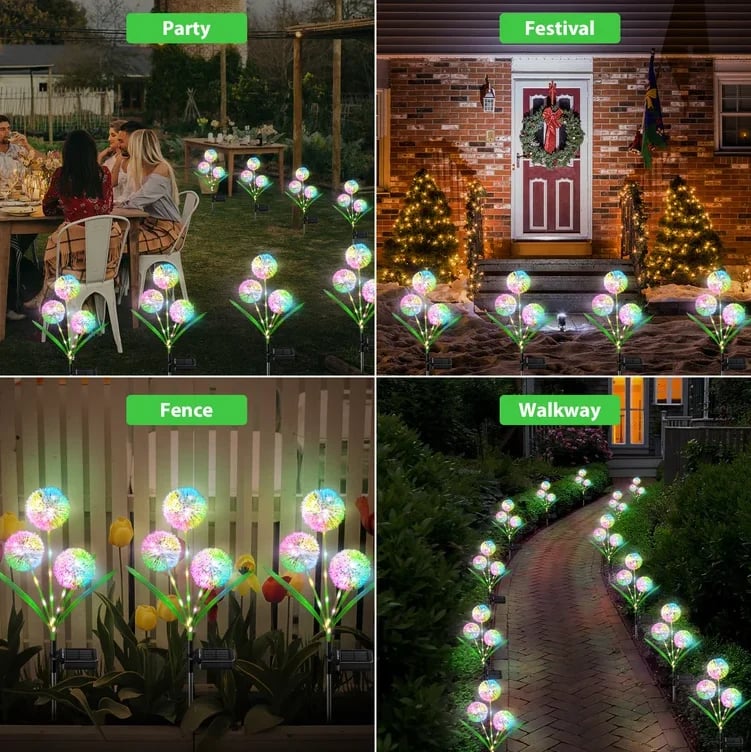 💐Last Day Promotion - 50% OFF💐Dandelion Lamp Outdoor Garden Landscape Atmosphere Light