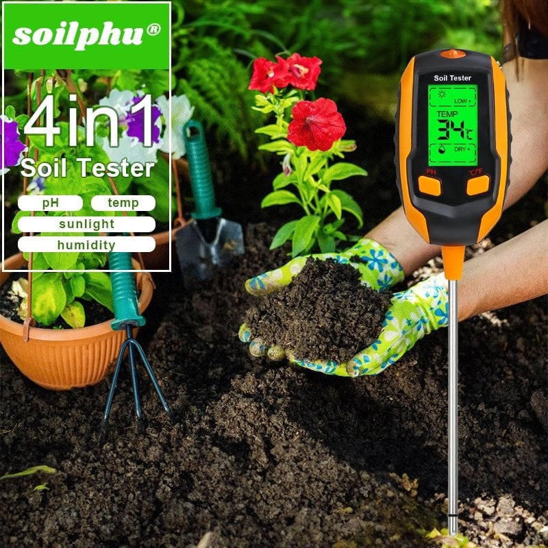 SmartPlant 4-in-1 Soil Analyzer – Quick & Accurate Testing with LCD Display