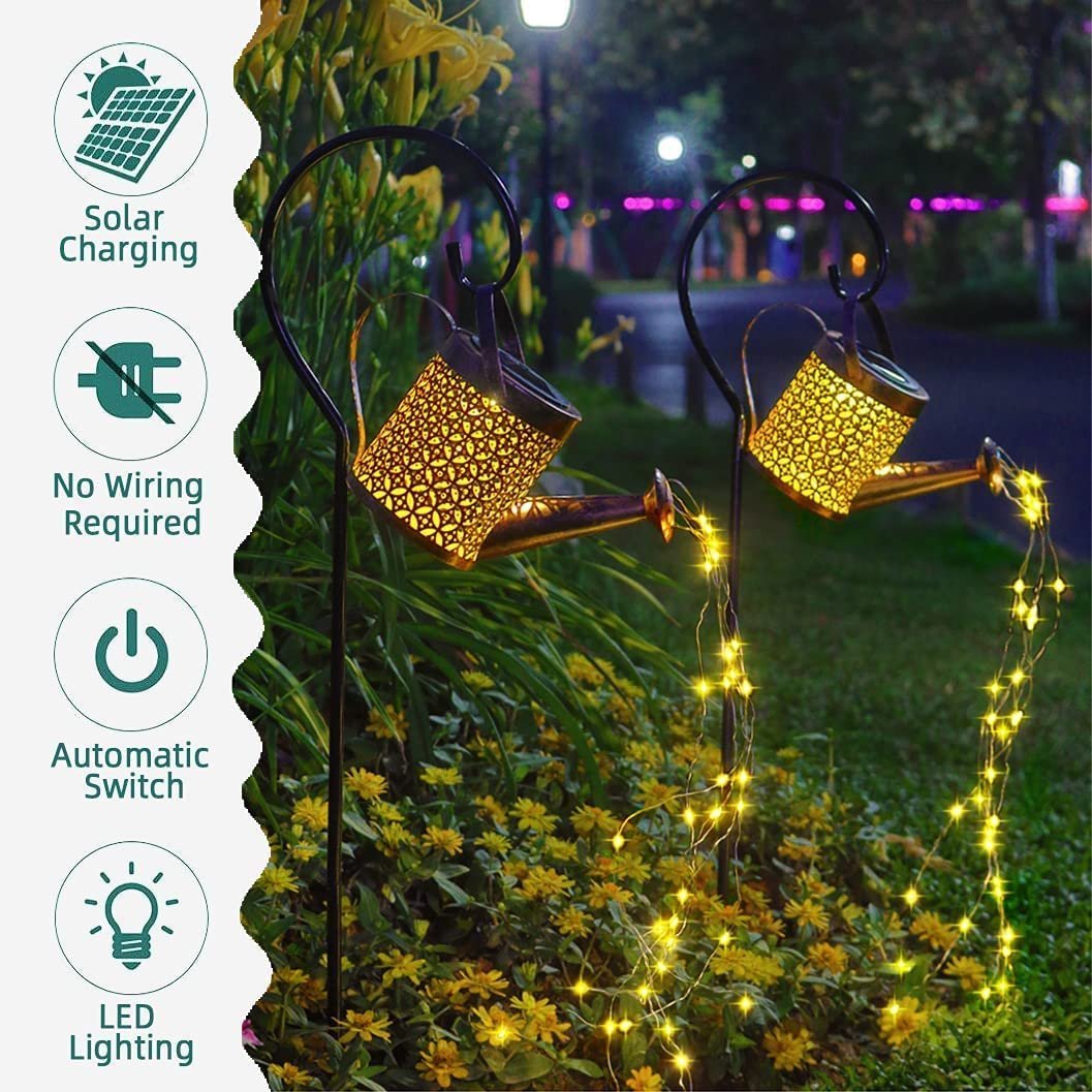 （💋DISCOUNTS ONLY TODAY - 50% OFF）Solar Glowing Fairy Watering Can Light