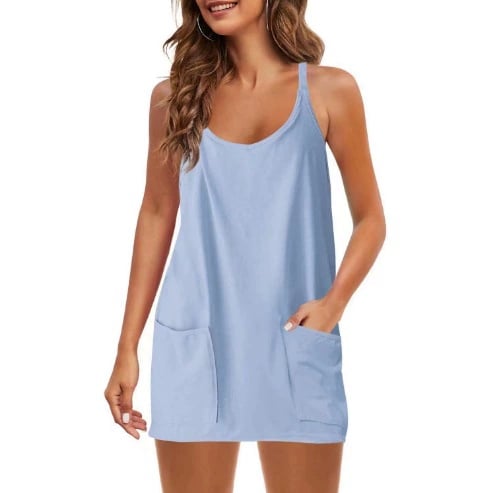 🔥Letzter Tag 49 % Rabatt👗Sommerliches ärmelloses Minikleid für Frauen (Enthält einen Jumpsuit)