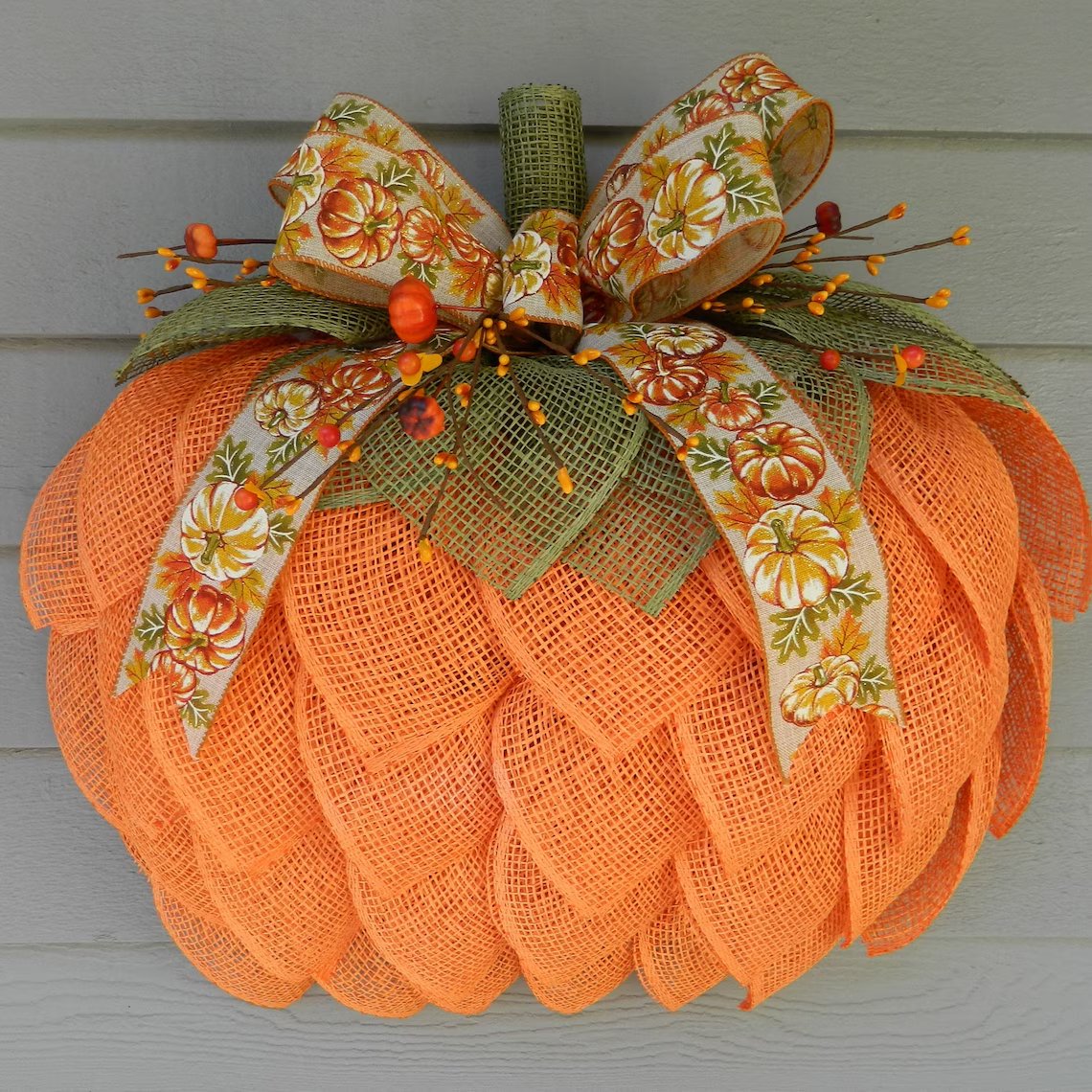 🍁Handmade Fall Pumpkin Wreath🎃​