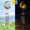 Moon Wind Chime Outdoor Decor Hanging Light