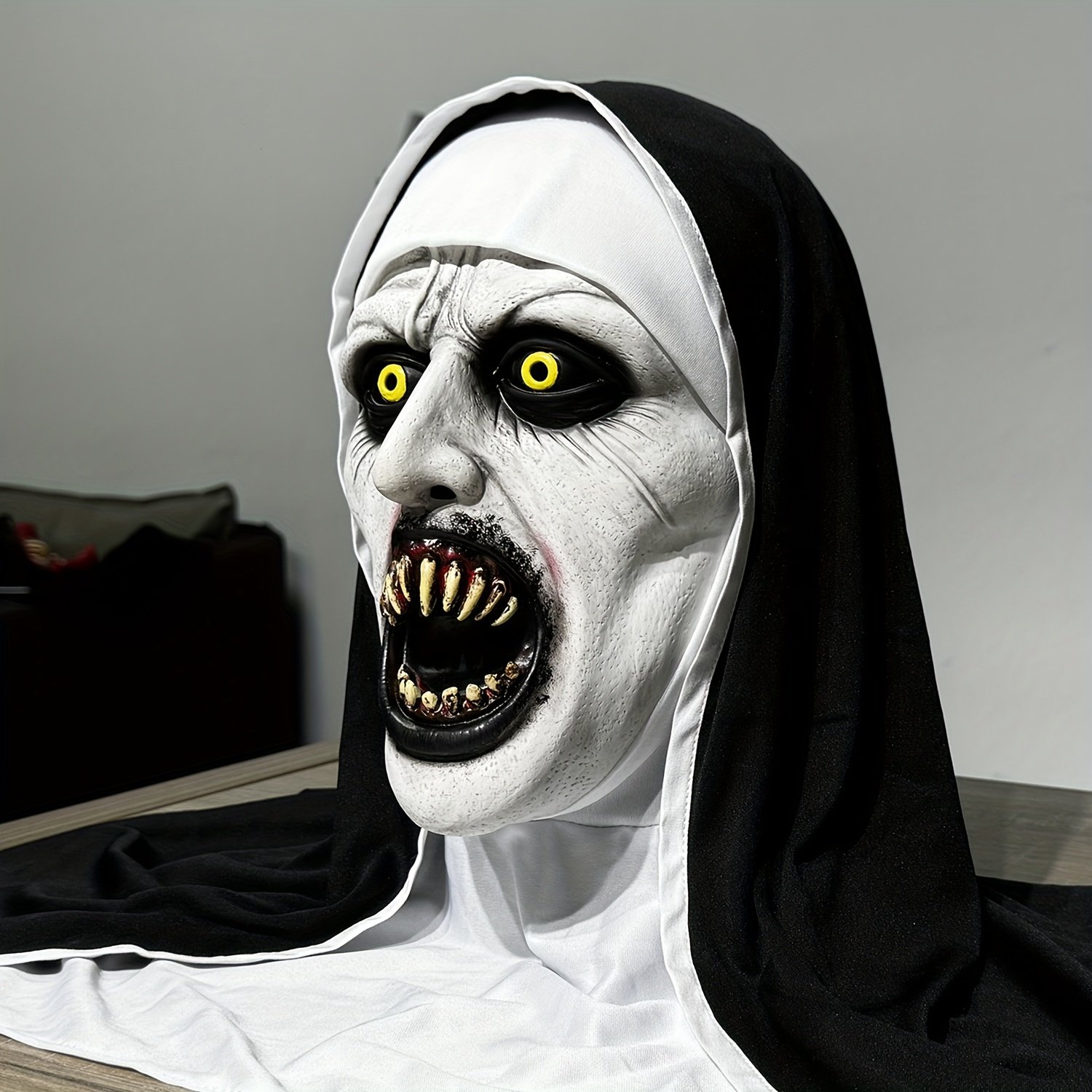 🍂TikTok Fall Sale — Last Day 70% OFF🎉🎃Horror Latex Nun Mask😈