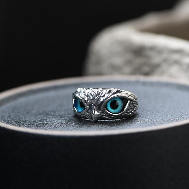 Summer Hot Sale 50% OFF - Demon Eye Owl Ring Adjustable